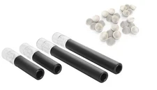 Glass Stem Mouthpiece for ARIZERR Solo Air Max (Shatter Proof Black Wrap) 4 Pack