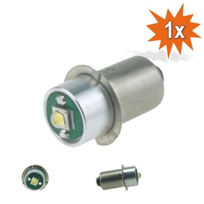 Cree LED P13.5s Lampe Birne Taschenlampe 220 lm 3W 1 - 3 Volt Weiss