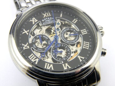 Herren Rotary GB00242/04 Automatik Skelett Uhr - 100m