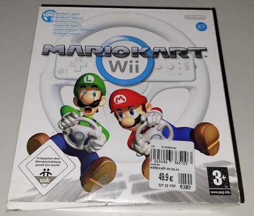 CONSOLE NINTENDO WII noire dans boite pack mario kart EUR 55,00