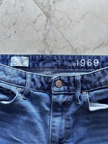 Gap Jeans 1969 Always Skinny high rise stretch Women size 28 color blue - Picture 3 of 5