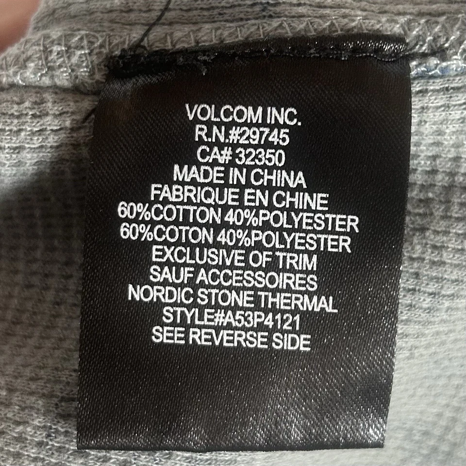 Sudadera Volcom Geométrica Fair Isle Para Mujer Mediana Azul Gris Informal Tejida L/S Foto 4 de 4