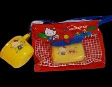 1976 SANRIO Japan Hello Kitty VTG Wash-up kit Bath Soap Storage case Bag RARE