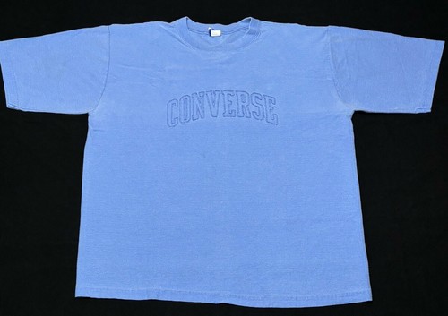 Converse, Vintage Rare Converse Blue Embroidered Men’s T Shirt Size XL USA Made SS OG 90s