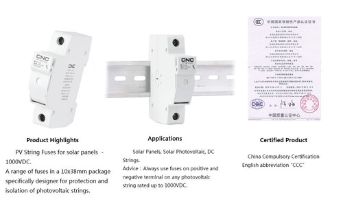 Soporte de protección de circuito de fusible 1 P sobrecarga corto bajo voltaje gPV DC 1000V - Imagen 7 de 14