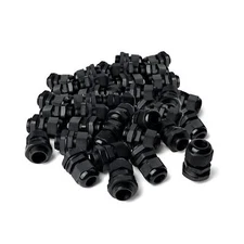 MGI SpeedWare 1/2" NPT Strain Relief Nylon Cord Grip Cable Glands, Black Plas...