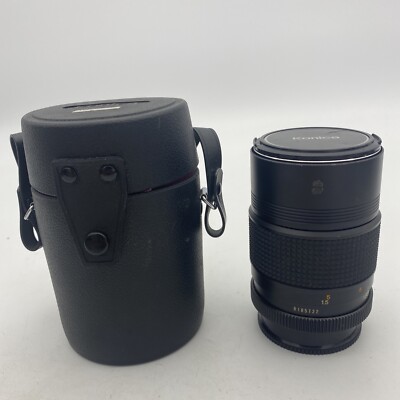 Konica Hexanon AR 135mm F3.5 Lens, Caps and Case *Made in Japan
