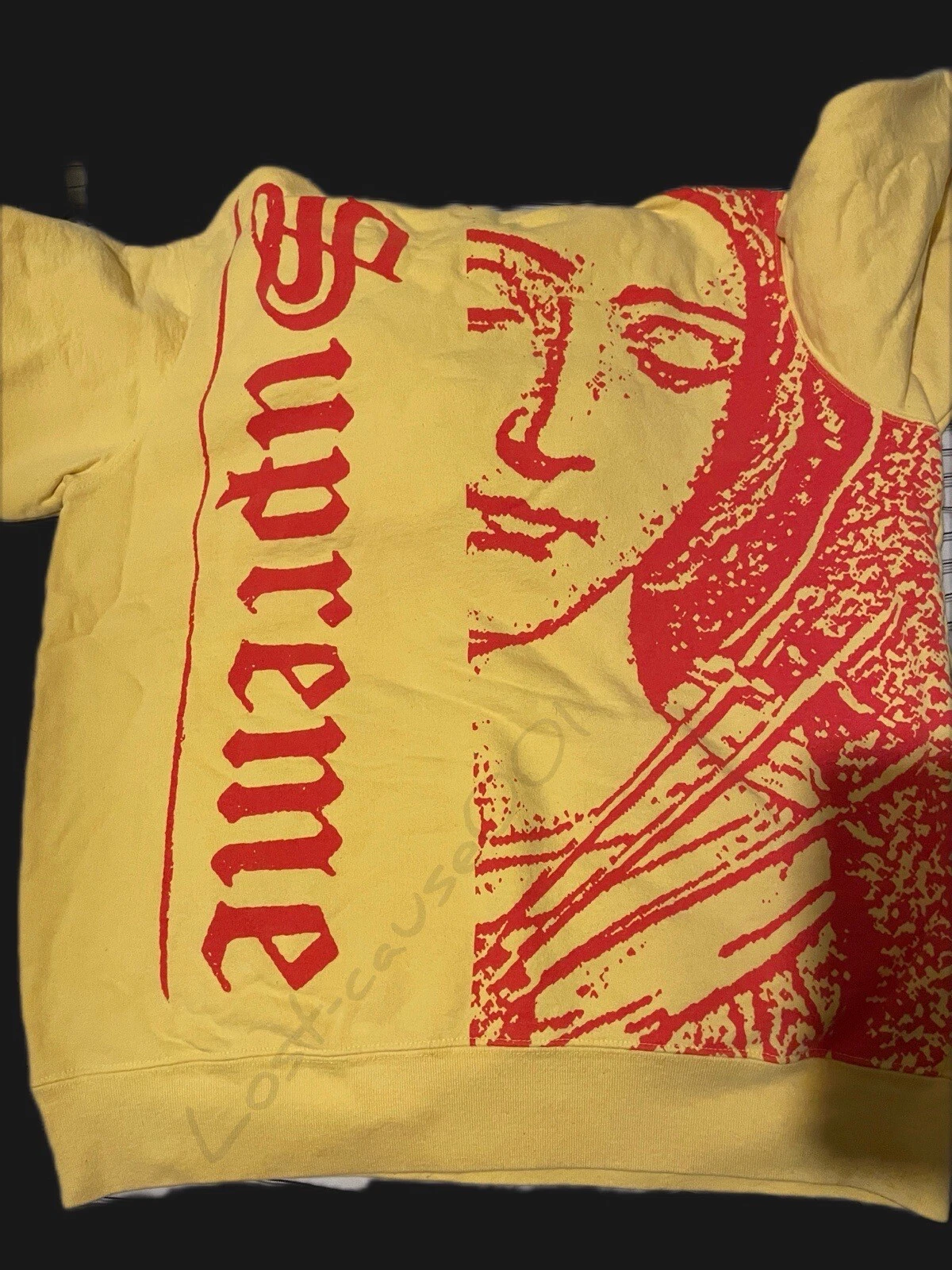 Sweat à capuche Supreme Mary or pâle automne/hiver 2020 poids lourd, M