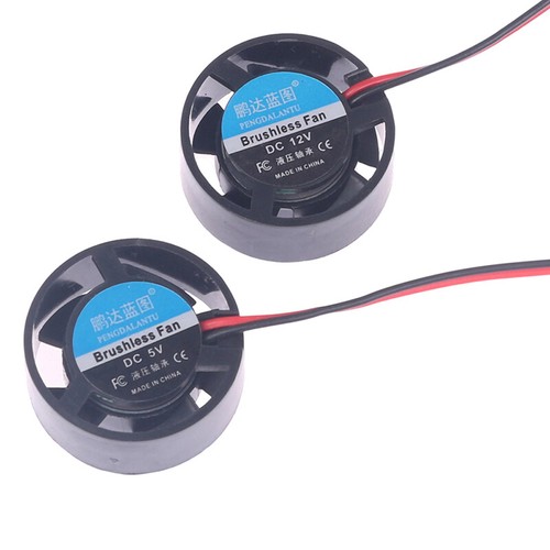 1Pc Notebook Micro Cooling Fan 25.5x10mm 5/9/12/24V Round Mini For Led Lamps - Photo 7/15