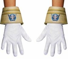 Power Rangers Super Megaforce Silver Ranger Gloves for Costume New Childs 2014