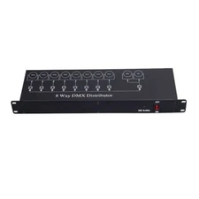 8-Channel DMX512 Signal Amplifier 30W LED DMX Splitter for Stage Light Control