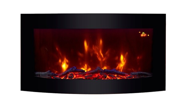 2026 TRUFLAME™ LED COLOUR FLAME EFFECT LOG CURVED WALL MOUNTED ELECTRIC ...