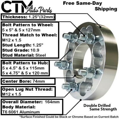 StanceMagic - 2pcs 3mm Universal Wheel Spacers - Fits the Following Bolt Patterns 5x100 5x108 5x110 5x112 5x114.3 5x4.5 5x115 5x4.53 5x120 5x120.7 5x120.65 5x4.75