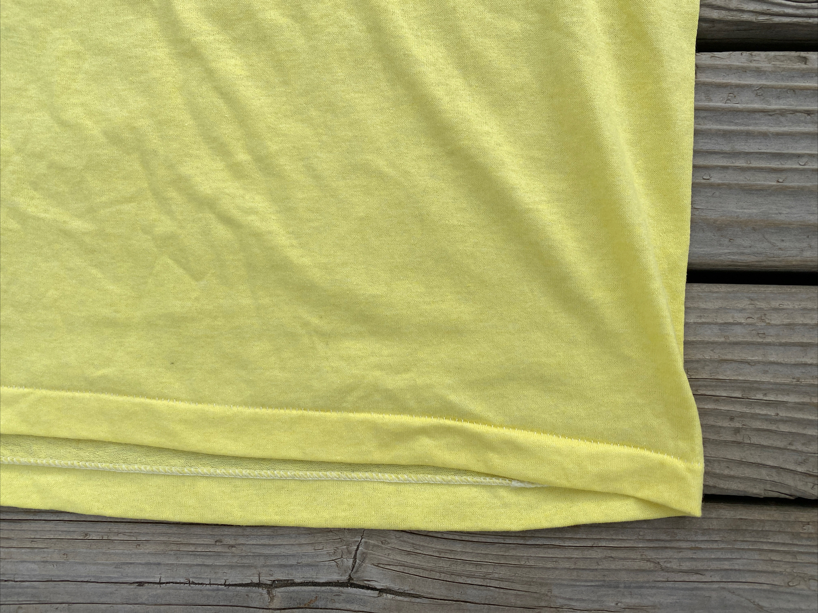 VTG 80s Pale Yellow T Shirt M/L Calvert Social Investment Fund Thin