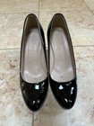 J. Crew Italy Women’s Martina Black Patent  Leather Wedge Pump Heel  Size 6.5 — photo 1