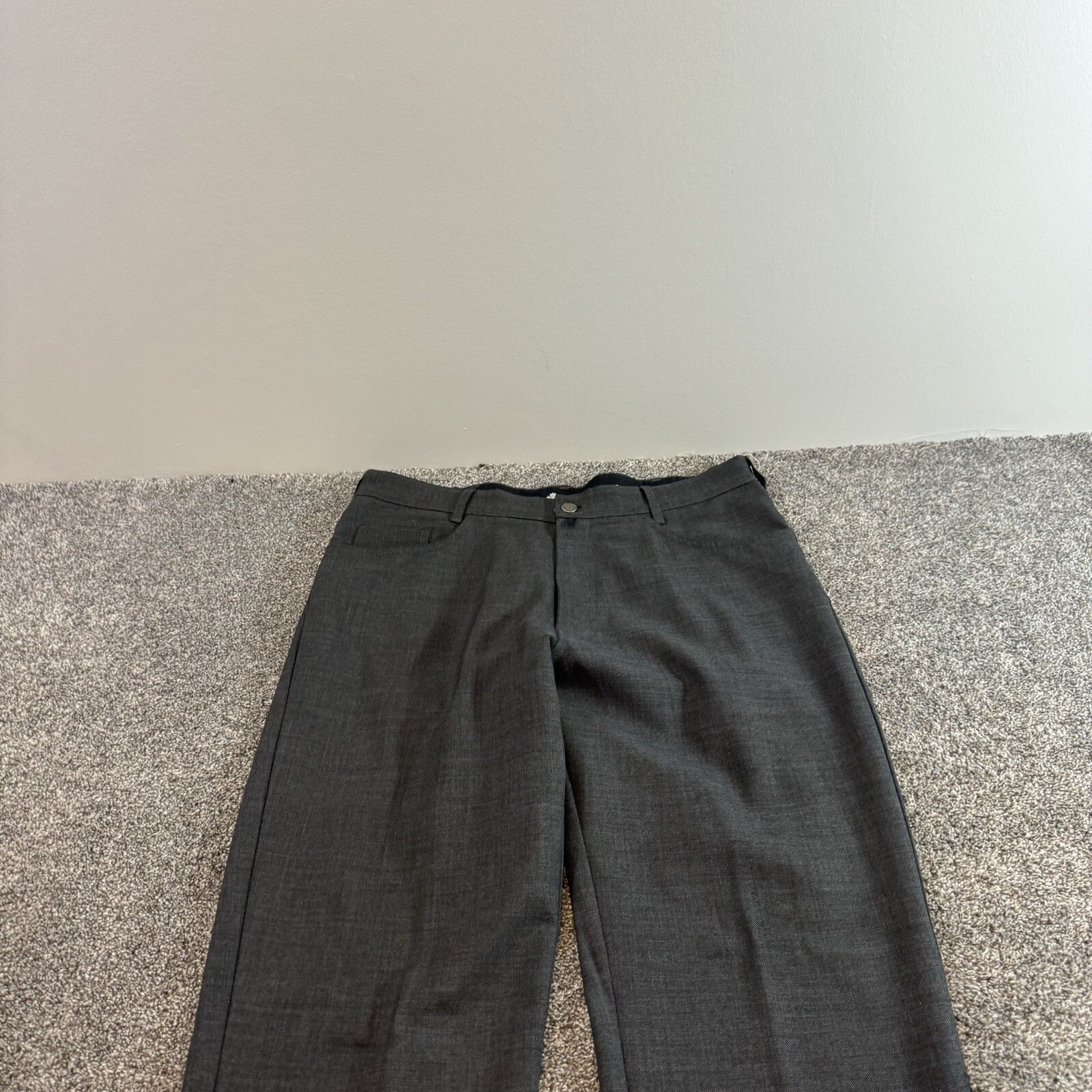 Pal Zileri Mens Charcoal Stretch Chino Casual Pants 36x30 Italy 52 image 2