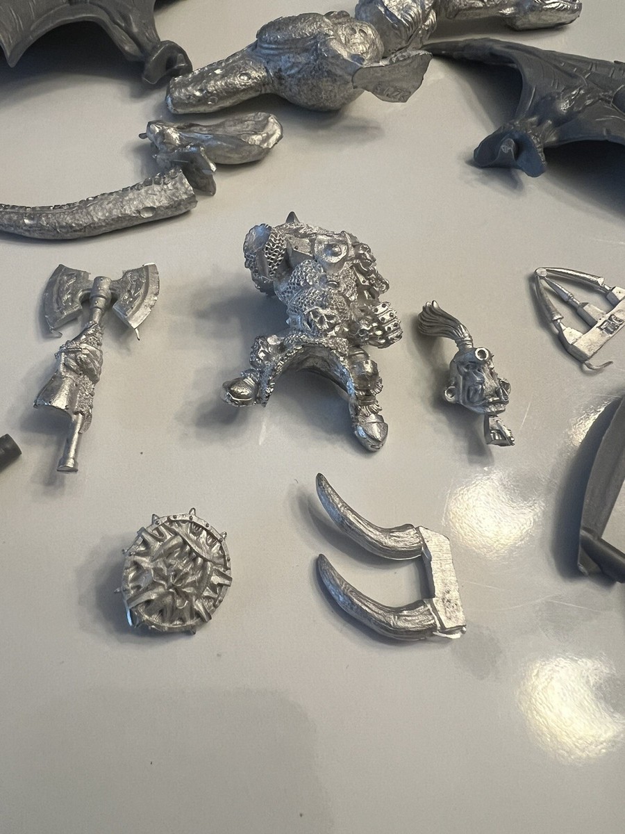 Warhammer Orc Warboss on Wyvern (2000) OOP Metal Miniature