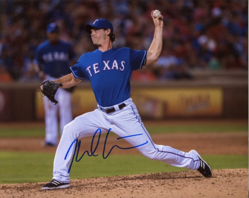 NEAL COTTS Texas Rangers Signed color 8x10 Photo 2005 White Sox Champs Cubs  COA