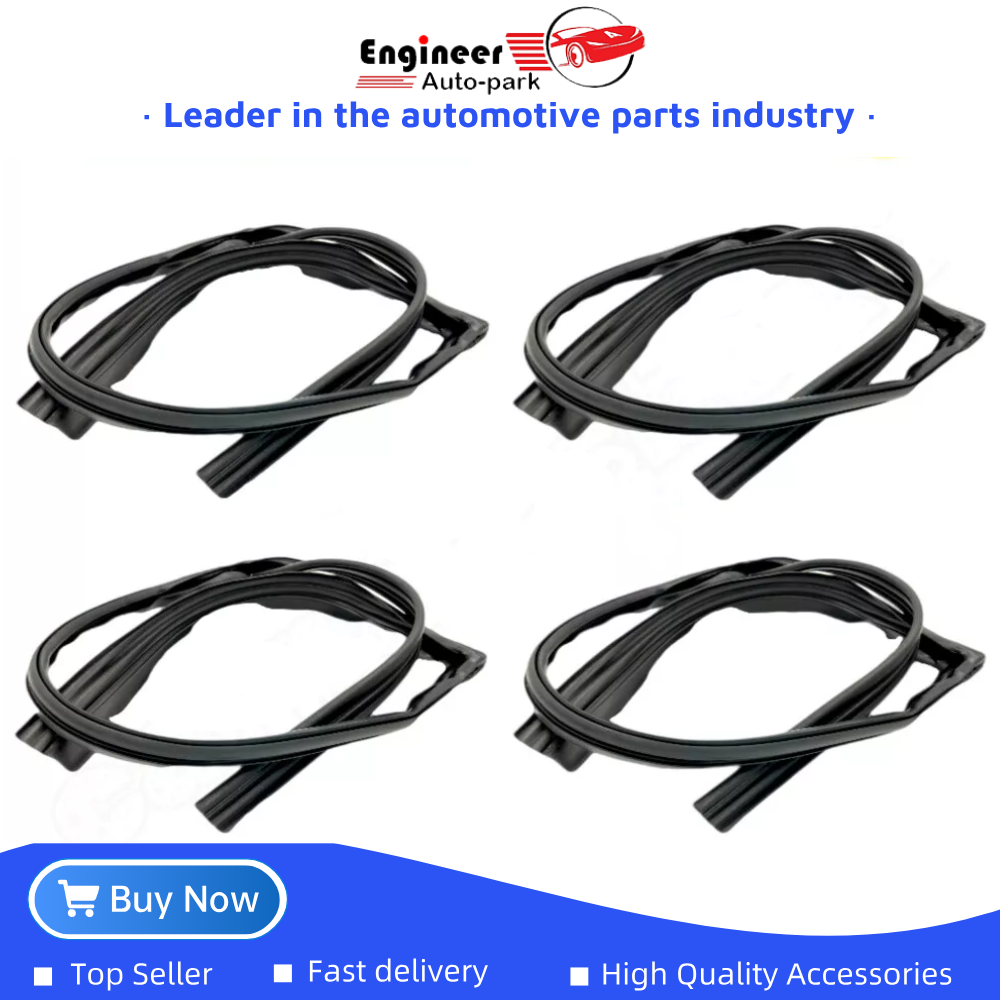 4PCS For Honda Accord Sedan 2003-2007 Door Glass Run Channel Weather Window Seal