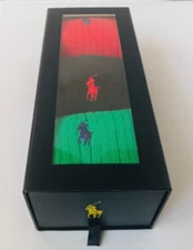 Polo Ralph Lauren Ribbed  MEN'S Cotton Socks Gift Box 3 PC Size 6-12.5 MSRP $38