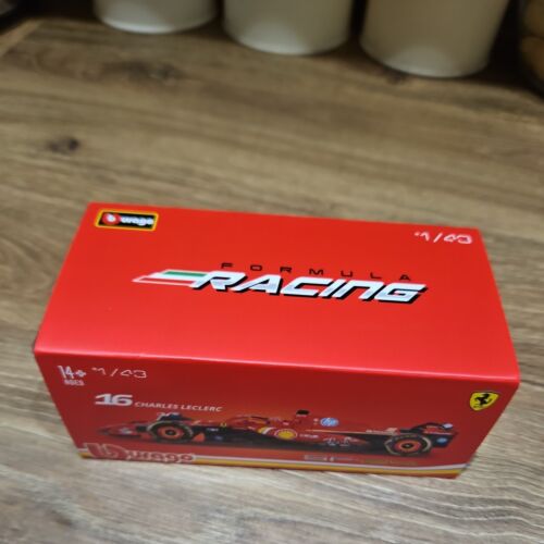 Burago 1:43 2024 Ferrari Formula 1 F1 SF24 #16 Charles Leclerc with Helmet - Picture 3 of 5