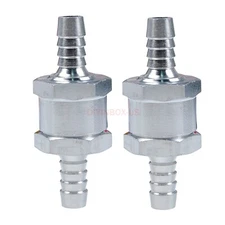 2pcs 8mm 5/16" Fuel Line One Way Non Return Check Valve Petrol Diesel Oil Alloy