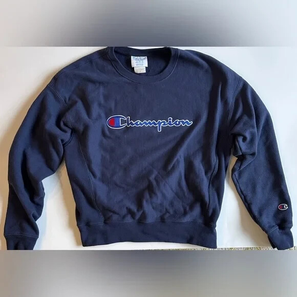 Champion Reverse Weave‎ Navy Blue Sweatshirt Women