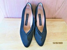MAUD FRIZON PARIS BLACK SATIN LEATHER WOMEN'S PUMP SHOE ITALY SIZE 36
