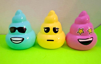 3 Assorted Jumbo Emoji Plastic Fillable Easter Eggs