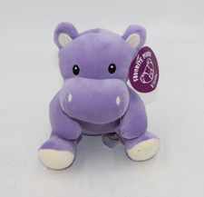 Fiesta Huggy Huggables Viola Ippopotamo Peluche Ippopotamo Piccolo 6" Morbido Nuovo con etichette