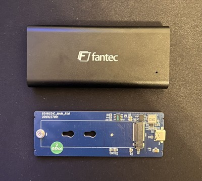 Fantec NVMe SSD-Gehäuse USB 3.1 schwarz (Externes Laufwerksgehäuse)