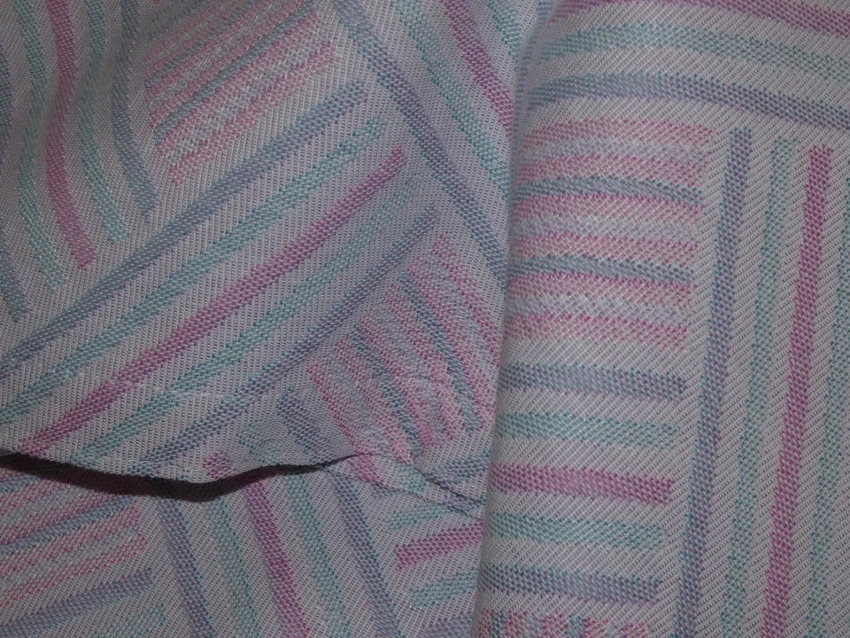 GRANDE Nappe RECTANGULAIRE COTON et POLYESTER Blanche Rose VINTAGE - Photo 2/4