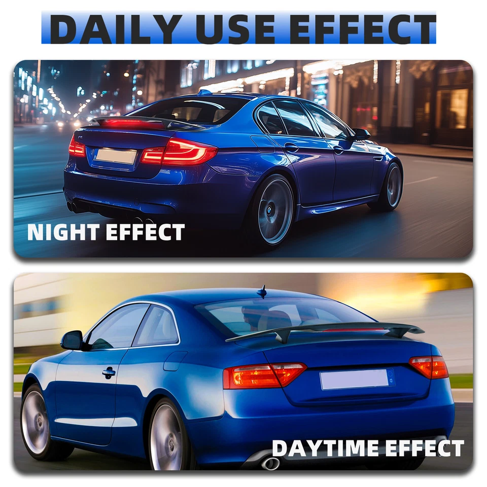 Estilo fibra de carbono 52" porta-malas traseiro asa spoiler com luz de freio para Lexus LFA Coupe - Imagem 4 de 4