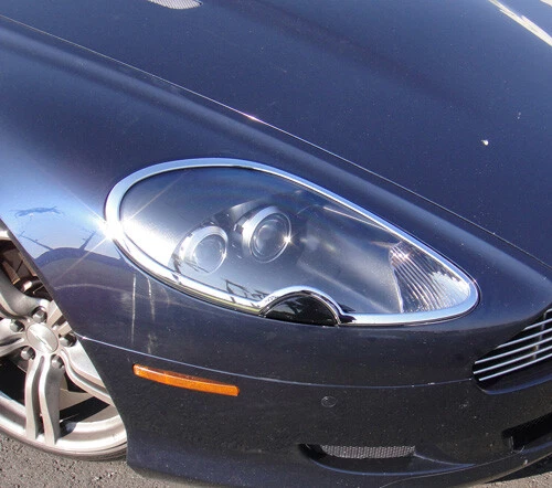 Chrome Headlight Trim Bezel Cover Surround Rim For Aston Martin DB9 Pre-facelift - image 2 of 3
