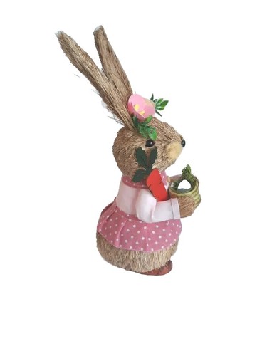 Decorative Ornament Rabbit Made Of Straw Lightweight Home Goods Decor - Afbeelding 3 van 7