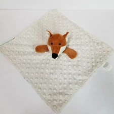 Boritar Fox Lovey Cream Orange Minky Dot Security Blanket Double Side Baby Plush
