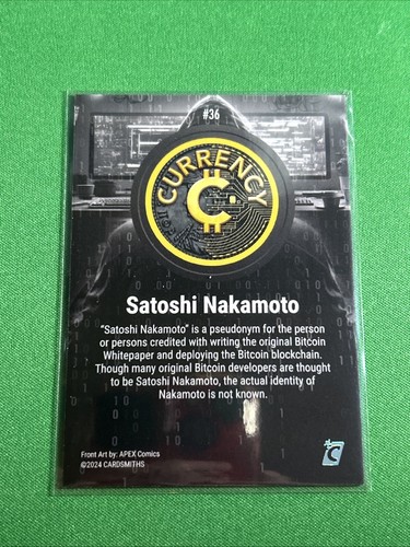 Satoshi Nakamoto Card - Silver Holo - #36 - Cardsmiths Series 3 - Picture 2 of 2