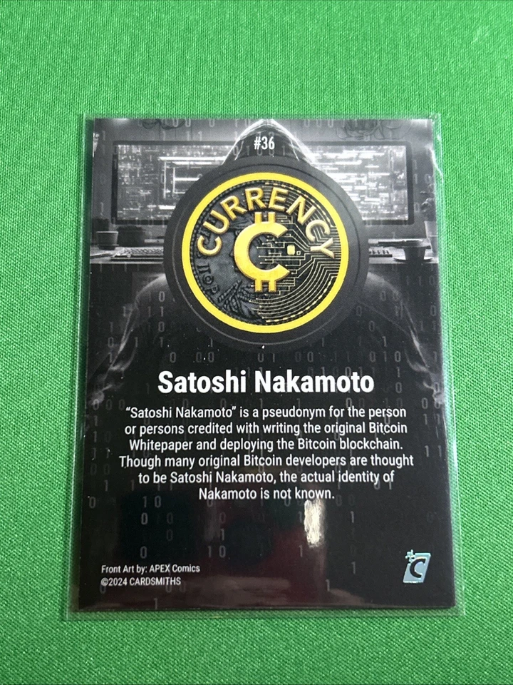 Satoshi Nakamoto Card - Silver Holo - #36 - Cardsmiths Series 3 - Image 2 of 2