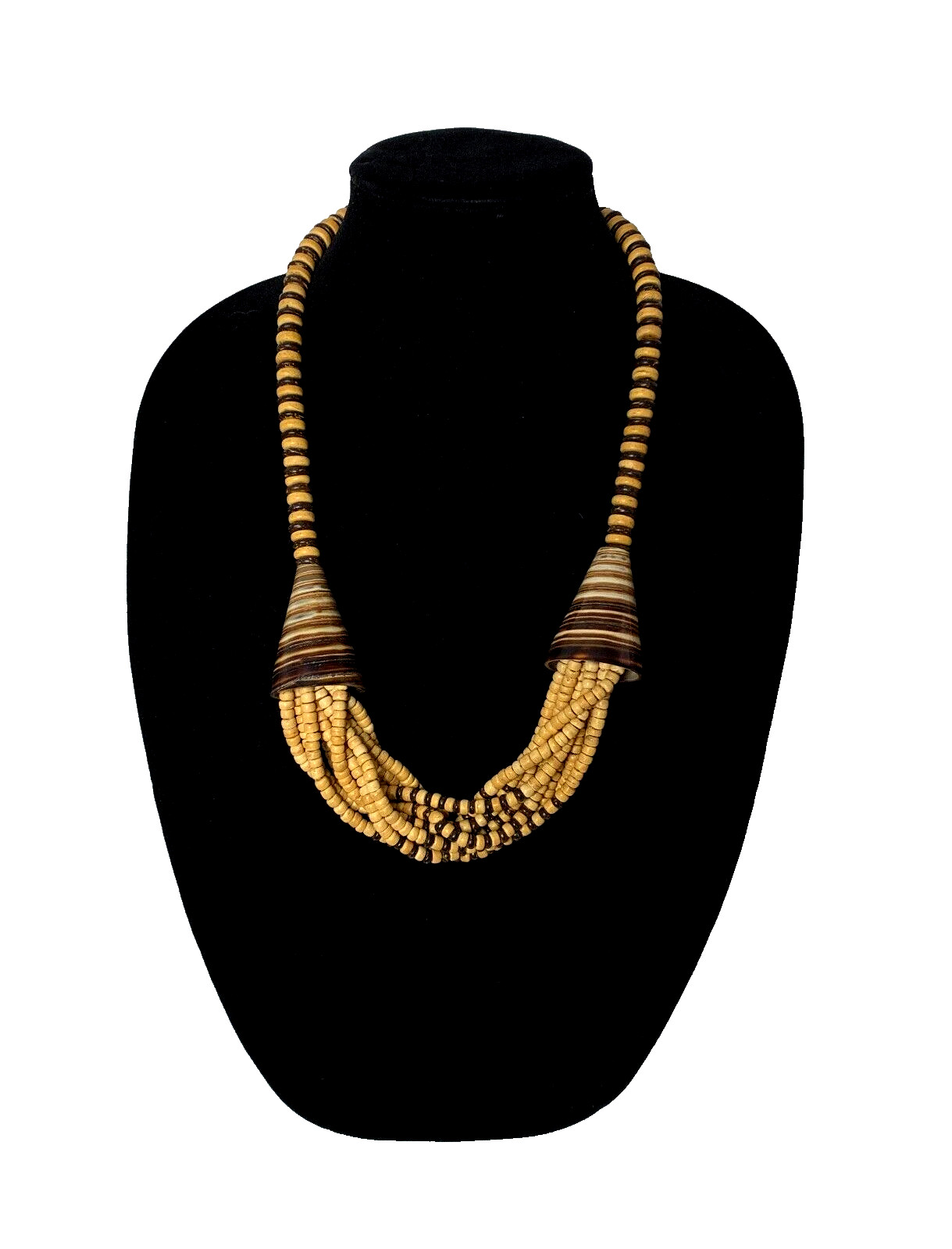 Telescopium Shells Statement Necklace Coconut Dis… - image 1