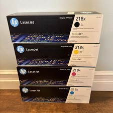 BRAND NEW HP 218X Black Cyan Magenta Yellow High Yield Toner Cartridge Set