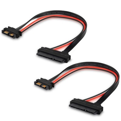 XMSJSIY Slimline SATA 13 to 22 Pin Adapter, 2.5'' HDD/SSD/Laptop CD-ROM Black