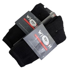 Lot of 2 Pairs - Wigwam SPORT King Cotton Crew Sock Black Size MD