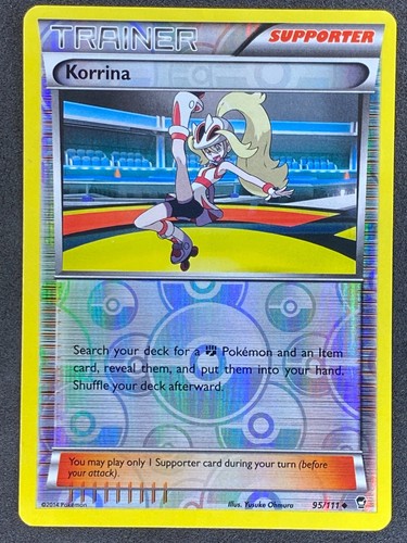 Pokémon Korrina Reverse Holo 95/111 FFI Furious Fists NM