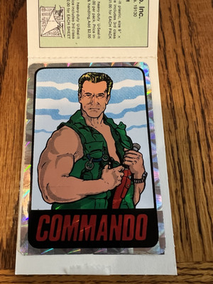 Vintage Arnold Schwarzenegger  Commando  Prism Sticker from the 80s