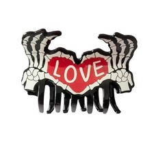 Skeleton Hand Hair Clip,Black Halloween Claw Clips for Updo Half Up