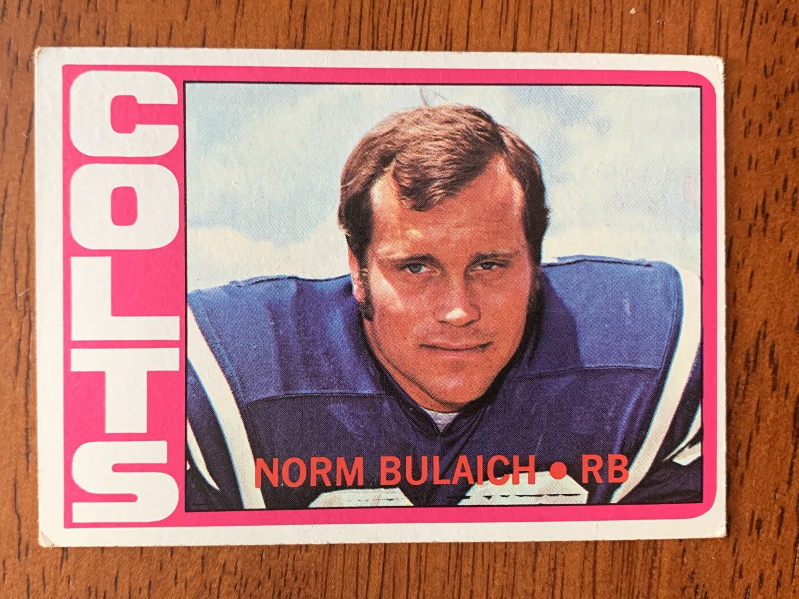 1972 Topps Football #232 - Norm Bulaich, Baltimore Colts - Rookie - Excellent+