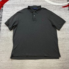 Ralph Lauren Polo Shirt 2XB 2XL XXL 2X Big Gray Pony Rugby Outdoor Preppy Mens