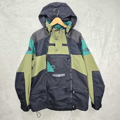 The North Face TNF Steep Tech Apogee Jacket Mens Large Womens XL Green Vintage 