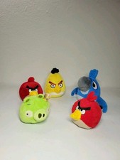 Angry Birds Plush Lot of 5 - Rio Blue 8"  Red 5" Piggy Chuck No Sound