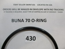 430 O-ring 5-1/8" ID x 5-5/8" OD x 1/4" thick. Buna-70. Quan 1.